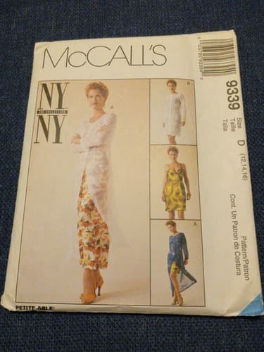 McCalls 9339 Sewing Pattern NIP (1998) Misses Dress Slipdress Sz 12 14 16 New - Image 1