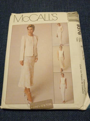 McCalls 9376 Pattern Uncut FF SZ 14 16 18 Misses Lined Jacket & Vest Pants - Image 1