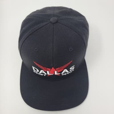 Dallas Derby Devils DDD Black Snapback Hat Yupoong The Classics Flat Bill Cap - Thumbnail 3