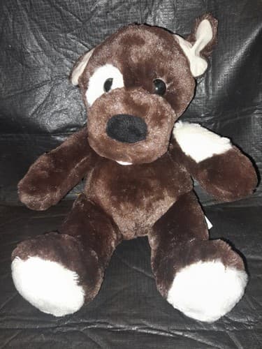 Brown Dog w/Patch Around Eye 12" BABW Build A Bear Workshop Plush - Thumbnail 2