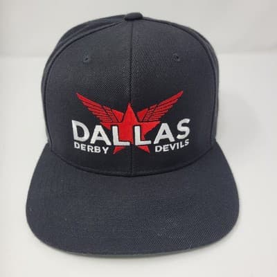 Dallas Derby Devils DDD Black Snapback Hat Yupoong The Classics Flat Bill Cap - Thumbnail 2