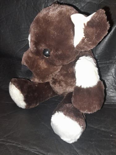 Brown Dog w/Patch Around Eye 12" BABW Build A Bear Workshop Plush - Thumbnail 5