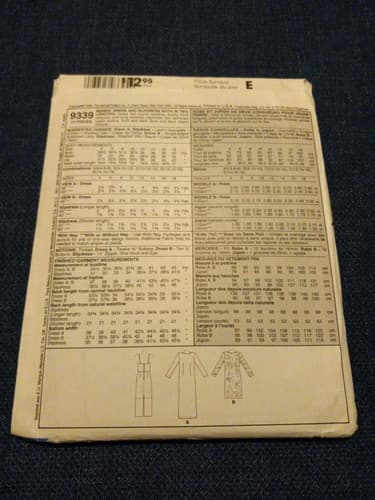 McCalls 9339 Sewing Pattern NIP (1998) Misses Dress Slipdress Sz 12 14 16 New - Thumbnail 2