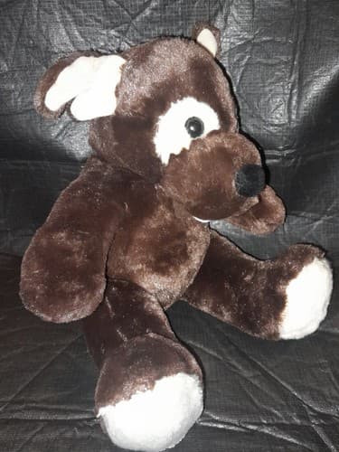 Brown Dog w/Patch Around Eye 12" BABW Build A Bear Workshop Plush - Thumbnail 4
