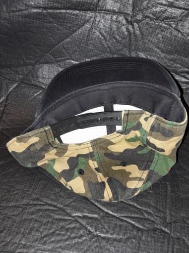 Vibes Snapback Hat Cat Green Camouflage Camo Embroidered Size Small - Thumbnail 3