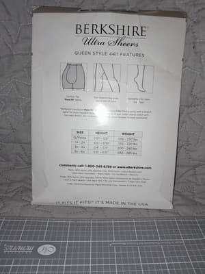 Berkshire Ultra Sheers Queen Control Top Fantasy Black 1x-2x Style 4411 - Thumbnail 4