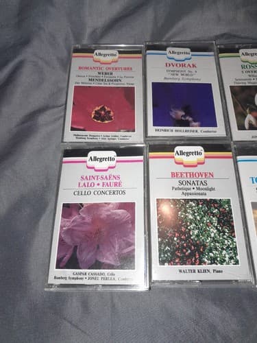 VTG Allegretto Music Masters Cassette Tapes Lot of 6 - Beethoven Rossini Dvorak - Thumbnail 5
