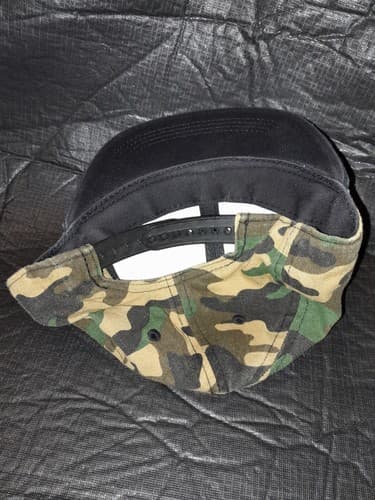 Vibes Snapback Hat Cat Green Camouflage Camo Embroidered Size Small - Thumbnail 4