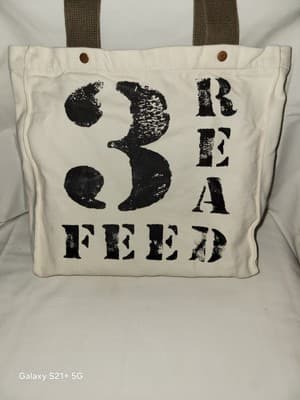 The Feed Foundation Canvas Tote Shoulder Bag 3 Read Market Shopper - Image 1