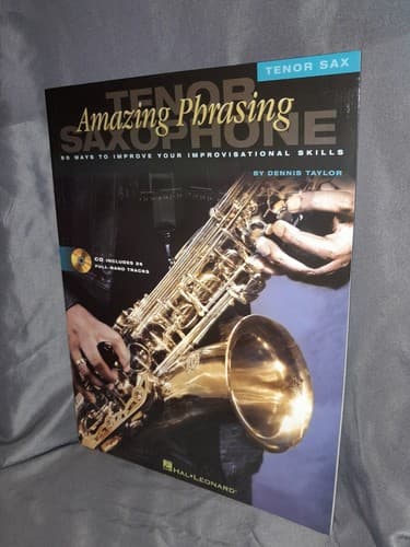 Amazing Phrasing Tenor Saxophone Lesson Hal Leonard Play-Along Book CD Included - Image 1