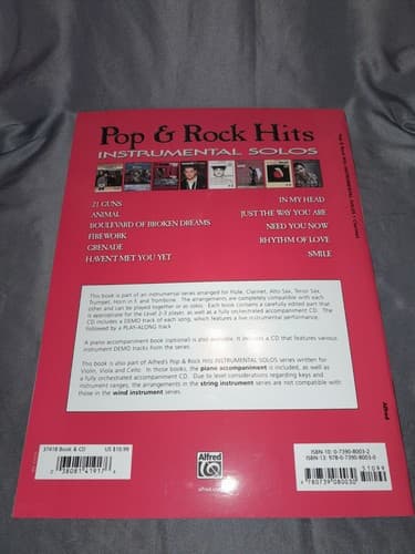 Pop & Rock Hits Instrumental Solos, Trumpet: Level 2-3: Trumpet, Book and CD by - Thumbnail 4