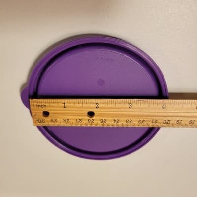 TUPPERWARE Purple Replacement Lid 5227A-4 Round Vintage Container 4.25in - Thumbnail 4