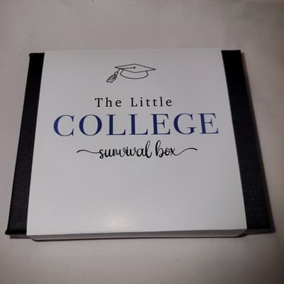 The Little College Survival Box Gift Set with 20 Cards Student Care Package - Image 1