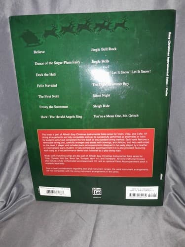 Easy Christmas Instrumental Solos for Strings, Level 1 Violin & Piano Book & CD - Thumbnail 2