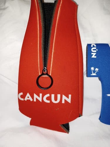 Cancun Manfo Beer Bottle Koozy Koozie Zipper & shirt style - Thumbnail 3