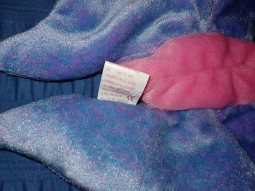 TY Beanie Babie Flitter the Butterfly Plush Toy - Pink/Purple 10" Wing Span - Thumbnail 3