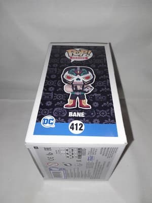 Funko POP! DC Super Heroes Bane #412 Dia De los Muerte Candy Skull Art Hot Topic - Thumbnail 2