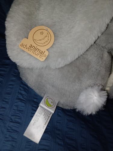 Animal Adventure Bunny Squeeze w Love Super Soft Gray 10"x12"x10" Plush Rabbit - Thumbnail 6