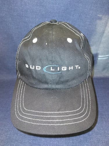 Bud Light Cap Dark Blue White Seams Official Product Of Anheuser Bush 2006 - Thumbnail 2
