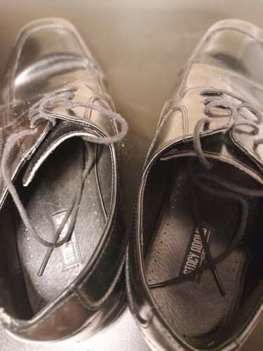 Stacy Adams Men's Black Leather Oxford Size 12 W Square Toe Lace-up Broken In - Thumbnail 7