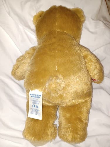 Brown Tan Teddy Bear Plush Stuffed Animal Build A Bear Workshop BAB 15" w Smile - Thumbnail 4