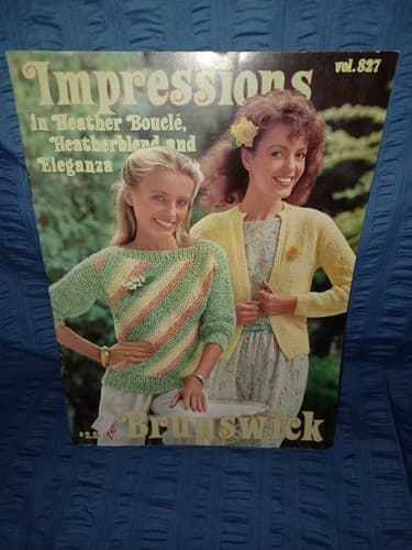 Impressions Knitting Knit Crochet Pattern Booklet 827 Brunswick - Thumbnail 2