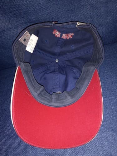 New York Yankees Baseball Cap Silver Metal Logo Blue Hat Vintage - Thumbnail 7