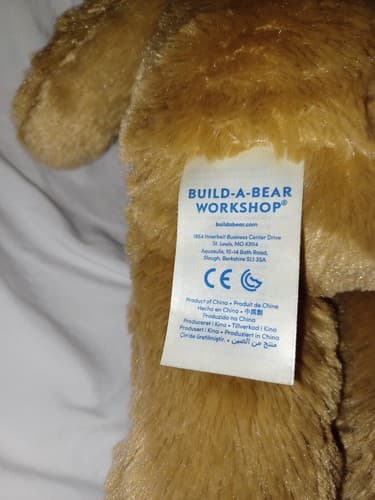 Brown Tan Teddy Bear Plush Stuffed Animal Build A Bear Workshop BAB 15" w Smile - Thumbnail 5