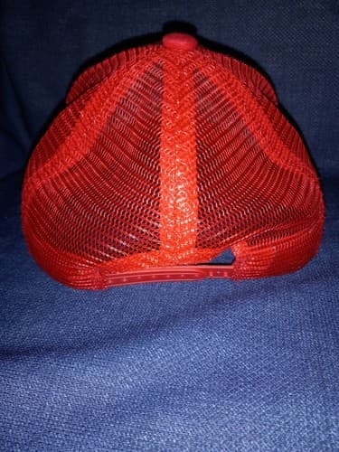 Motor Co Red Trucker Snapback Mesh Back Hat Cap - Thumbnail 3