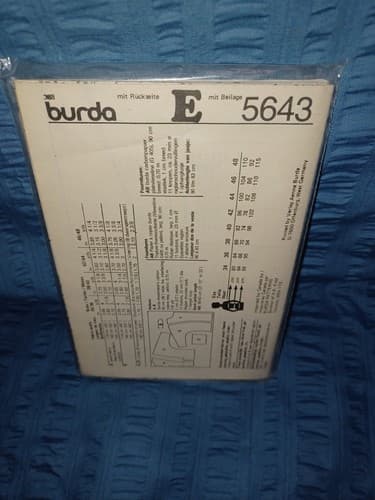 BURDA 5643 Sewing Pattern LADIES JACKET 8 10 12 14 16 18 20 40 UNCUT - Thumbnail 2
