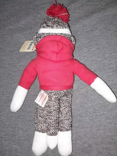 Texas Tech Sock Monkey 10.5" Tall College Football Red Raiders Huggable Lovable - Thumbnail 3