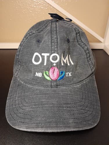 Otomi NB TX embroidered Ballcap Trucker Hat Cap Black Distressed Denim George - Image 1