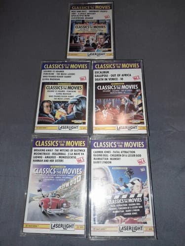 Lot Of 5 Classics Go To The Movies Music Cassettes Laser Light Vol. 1 2 3 4 5 - Image 1