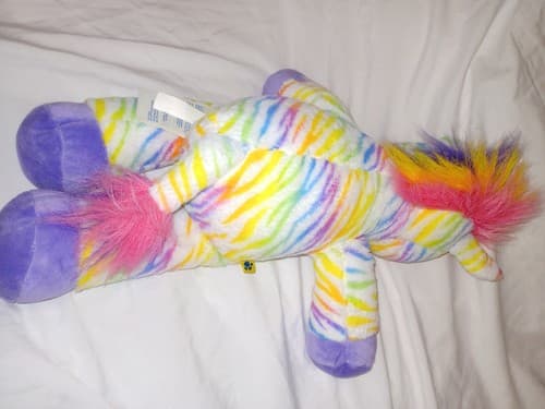RAINBOW Plush 18" Horse Stuffed Animal Hooves Adorable Purple Build-A-Bear - Thumbnail 4