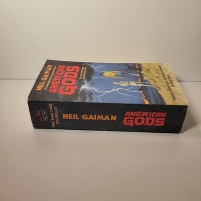 American Gods by Neil Gaiman Paperback 2016 Robert McGinnis Cover Fantasy - Thumbnail 4