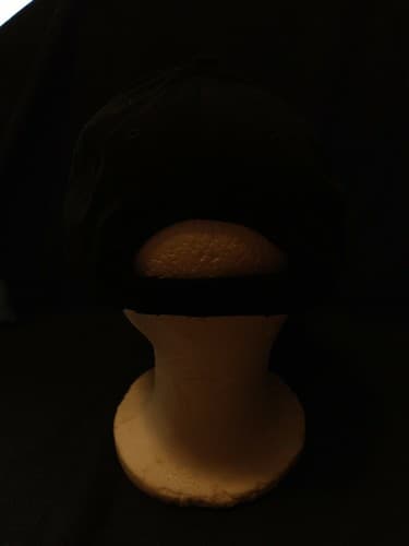 Embroidered Baseball Hat Cap Unisex Black & White cotton adjustable Strap - Thumbnail 4