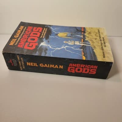 American Gods by Neil Gaiman Paperback 2016 Robert McGinnis Cover Fantasy - Thumbnail 8
