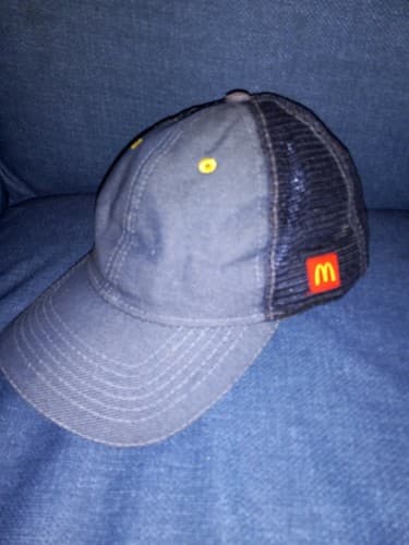 McDonalds Cap Hat Adult Trucker Snapback Blue Poly Cotton - Image 1