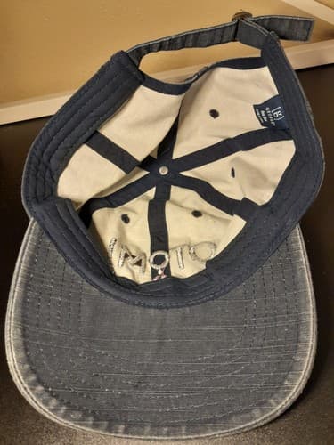 Otomi NB TX embroidered Ballcap Trucker Hat Cap Black Distressed Denim George - Thumbnail 6