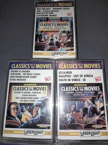 Lot Of 5 Classics Go To The Movies Music Cassettes Laser Light Vol. 1 2 3 4 5 - Thumbnail 3