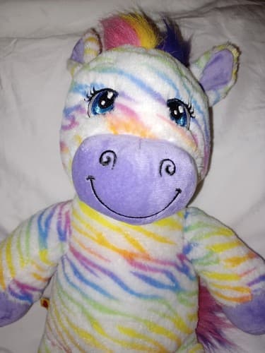 RAINBOW Plush 18" Horse Stuffed Animal Hooves Adorable Purple Build-A-Bear - Thumbnail 2