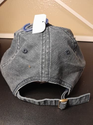 Otomi NB TX embroidered Ballcap Trucker Hat Cap Black Distressed Denim George - Thumbnail 4