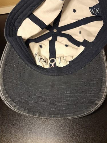 Otomi NB TX embroidered Ballcap Trucker Hat Cap Black Distressed Denim George - Thumbnail 7