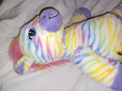 RAINBOW Plush 18" Horse Stuffed Animal Hooves Adorable Purple Build-A-Bear - Thumbnail 6