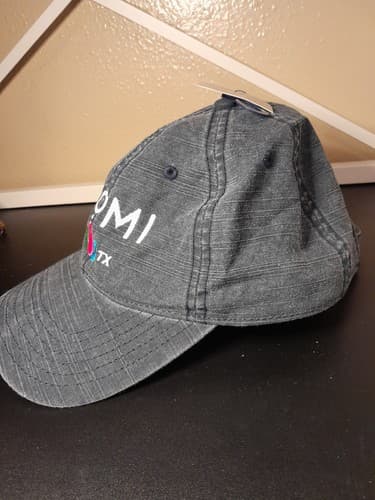 Otomi NB TX embroidered Ballcap Trucker Hat Cap Black Distressed Denim George - Thumbnail 2