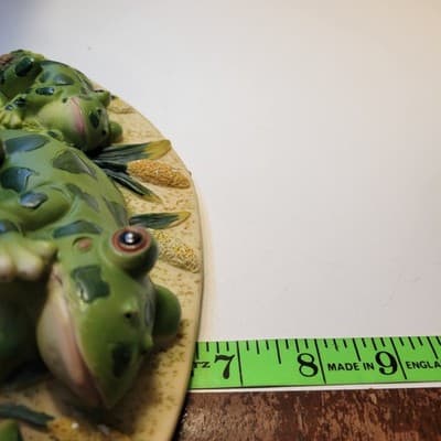 Vintage Frog Wall Hooks Cottagecore Decor Resin 4 Hook Whimsical Garden Entryway - Thumbnail 8