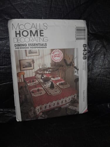 McCalls 8438 Crafts Pattern Dining Essentials Placemats Table Runners Cloth UC - Thumbnail 2