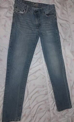 Carbon Distressed Jeans Sz 29x30 Straight Leg Denim Blue Actual 32x30 - Thumbnail 3