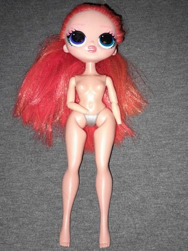 Lol Surprise OMG Nude Replacement Doll Major Lady Long Orange Hair No Hands - Thumbnail 2