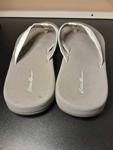 Eddie Bauer Sandals Women's Casual Slip On Thong Flip Flops White Open Toe - Thumbnail 5